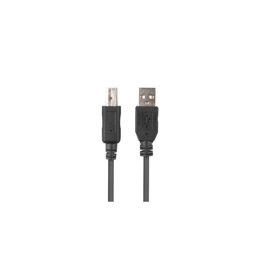 Lanberg CA-USBA-15CU-0010-BK USB kabelis 1 m USB 2.0 USB B Melns – 2