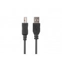Lanberg CA-USBA-15CU-0010-BK USB cable 1 m USB 2.0 USB B Black