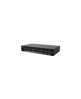 Dahua PoE šakotuvas valdomas100Mbps 8portų+2G uplink, Hi-PoE