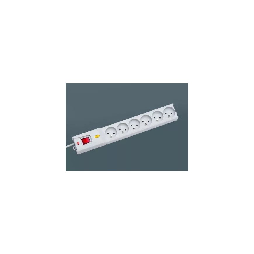 Listwa przeciwprzepięciowa LX 610, 1L, 3,0m, szara