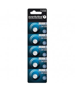 Mini CR1220 lithium batteries blister of 5 pieces