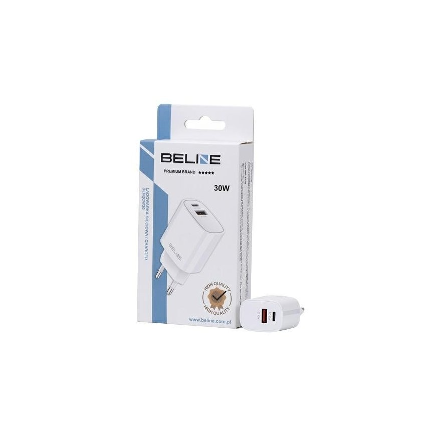Charger 30W USB-C + USB-A, white