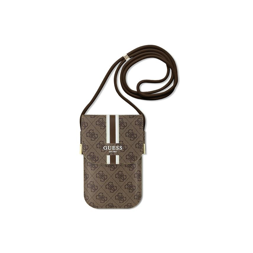 Case Guess bag for phone GUOWBP4RPSW brown Wallet 4G Stripes – 2