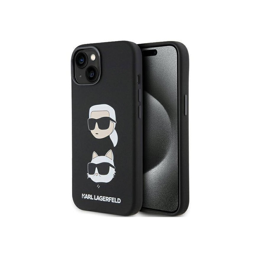 Karl Lagerfeld Liquid Silicone Karl and Choupette Heads Case for