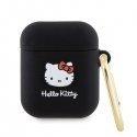 Hello Kitty HKA23DKHSK Airpods 1|2 cover czarny|black Silicone 3