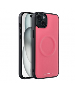 Roar Mag Morning back case silicone for Apple iPhone 15 pink