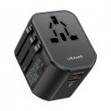 USAMS Ład. siec. 2xUSB T59 20W adapter 4w1 US|AU|EU|UK czarny|bl USAMS Ład. siec. 2xUSB T59 20W adapter 4w1 US|AU|EU|UK czarny|bl