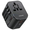 USAMS Ład. siec. 2xUSB T59 20W adapter 4w1 US|AU|EU|UK czarny|bl USAMS Ład. siec. 2xUSB T59 20W adapter 4w1 US|AU|EU|UK czarny|bl