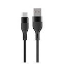 Maxlife MXUC-07 cable USB - USB-C 1,0 m 3A black nylon Maxlife MXUC-07 cable USB - USB-C 1,0 m 3A black nylon