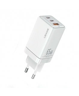 USAMS Ład. siec. 2xUSB-C+1xUSB 65W (only head) GaN PD3.0 +QC3.0