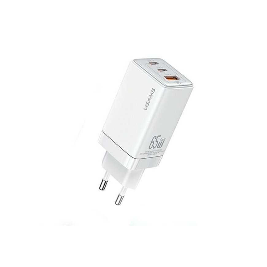 USAMS Ład. siec. 2xUSB-C+1xUSB 65W (only head) GaN PD3.0 +QC3.0