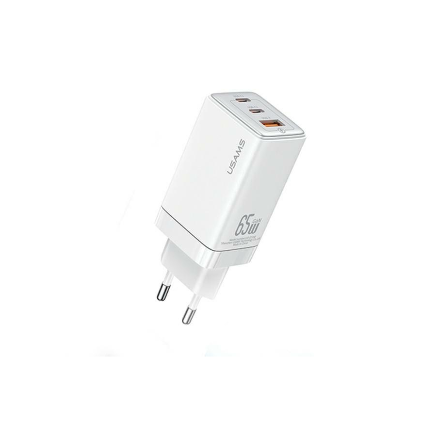 USAMS Ład. siec. 2xUSB-C+1xUSB 65W (only head) GaN PD3.0 +QC3.0 – 2