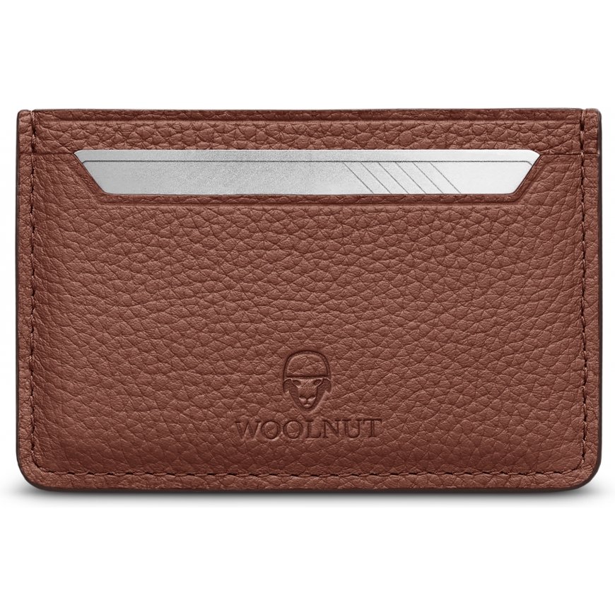 Woolnut Leather Card Holder, cognac