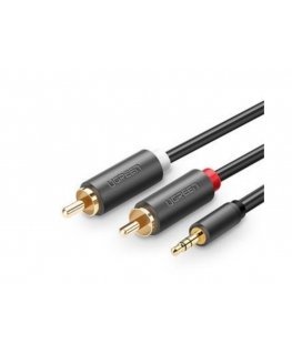 Ugreen 10512 audiokaabel 3 m 2 x RCA 3.5mm Must