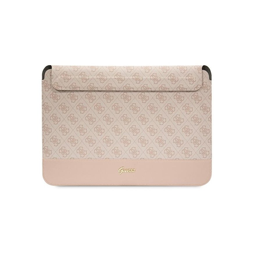 Guess Sleeve GUCS14PS4SGP 14" pink|pink 4G Stripe Metal Logo