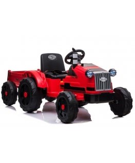 Lean Cars Children's electric tractor with trailer CH9959 red