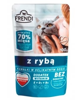 FRENDI Tükid kastmes kalaga - kassi märgtoit - 100 g
