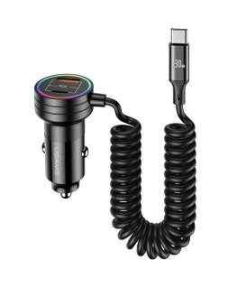 USAMS Ład. sam. 2xUSB-C 1xUSB-A C33 60W with spring cable Fast C
