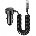 USAMS Ład. sam. 2xUSB-C 1xUSB-A C33 60W with spring cable Fast C USAMS Ład. sam. 2xUSB-C 1xUSB-A C33 60W with spring cable Fast C