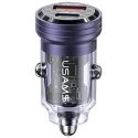USAMS Ład. sam. C35 USB+USB-C 45W Fast Charge fioletowy|purple C USAMS Ład. sam. C35 USB+USB-C 45W Fast Charge fioletowy|purple C