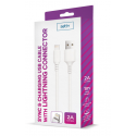Setty cable USB - Lightning 1,0 m 2A white NEW Setty cable USB - Lightning 1,0 m 2A white NEW