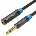 Braided 3.5mm Audio Extender 5m Vention VAB-B06-B500-M Black Braided 3.5mm Audio Extender 5m Vention VAB-B06-B500-M Black
