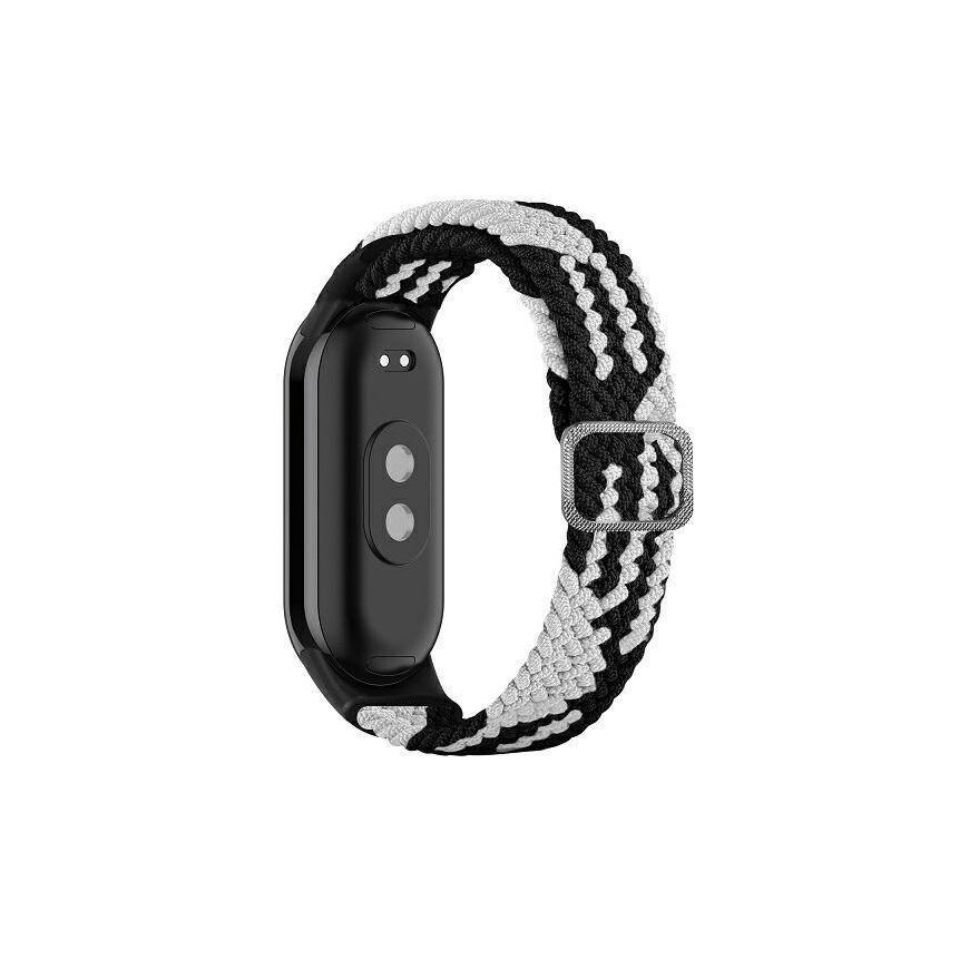 Beline pasek Mi Band 8 Textile czarno|biały black|white