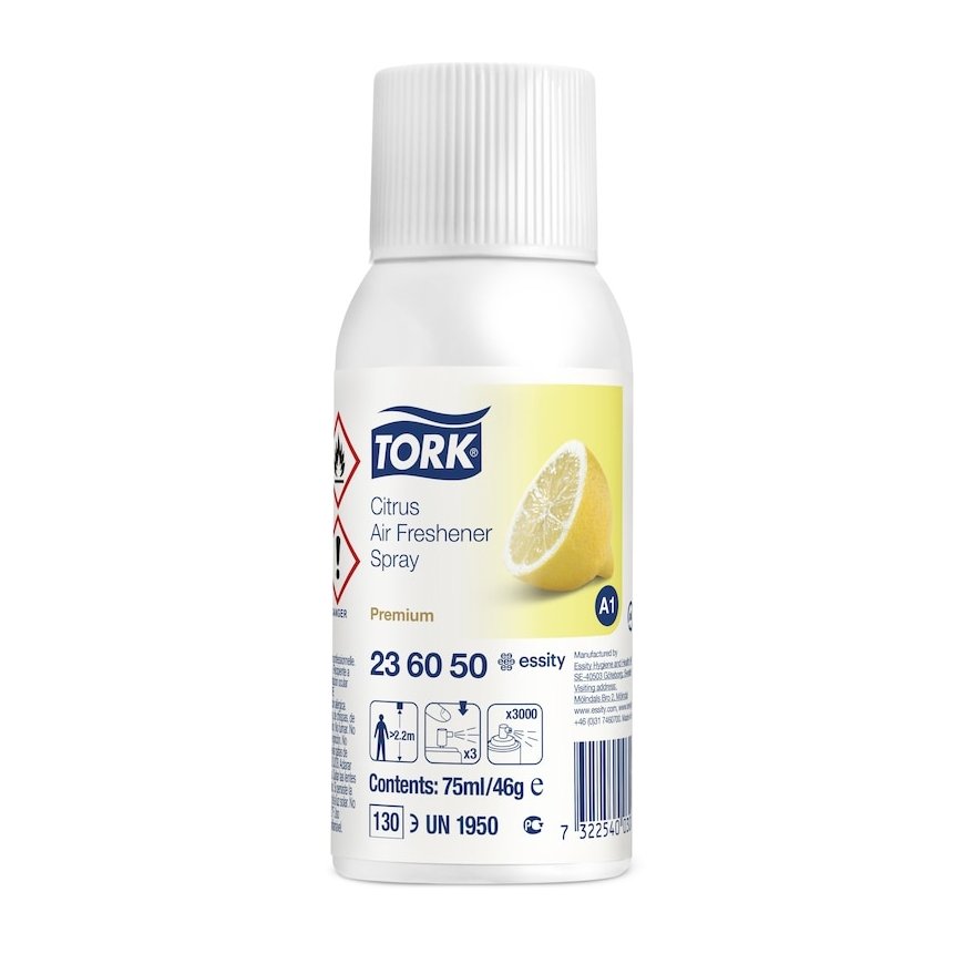 Tork 236050 nestemäinen ilmanraikastin Suihkeilmanraikastaja Valkoinen Sitrus 75 ml 46 g