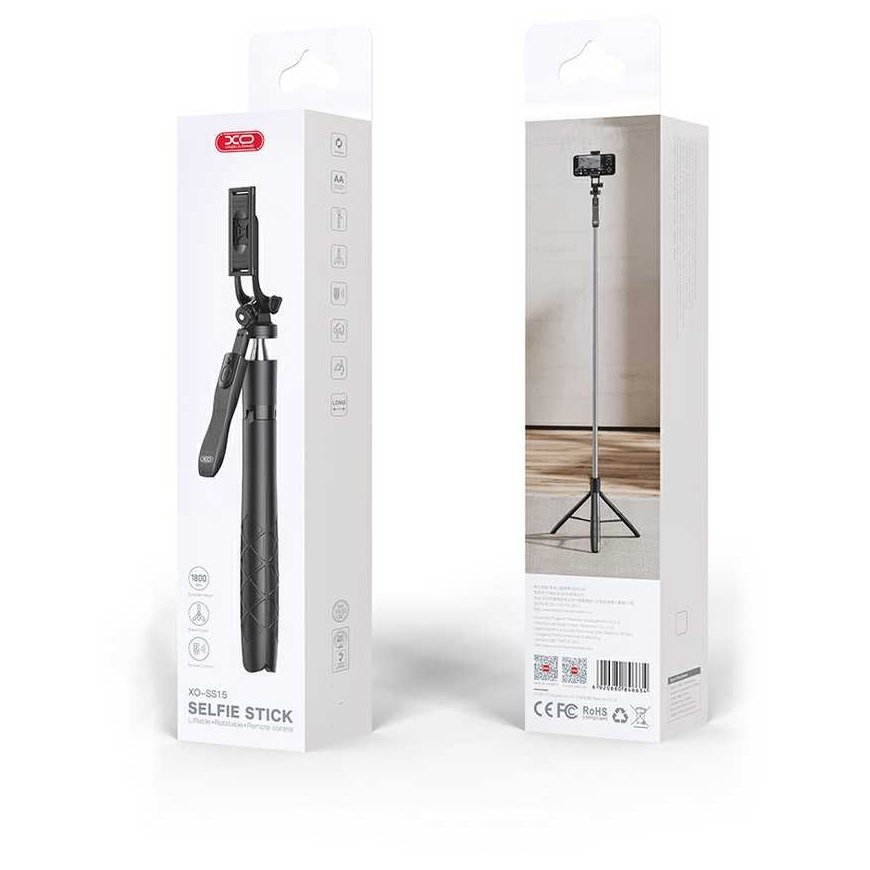 XO selfie stick Bluetooth tripod SS15 juodas 180cm – 2
