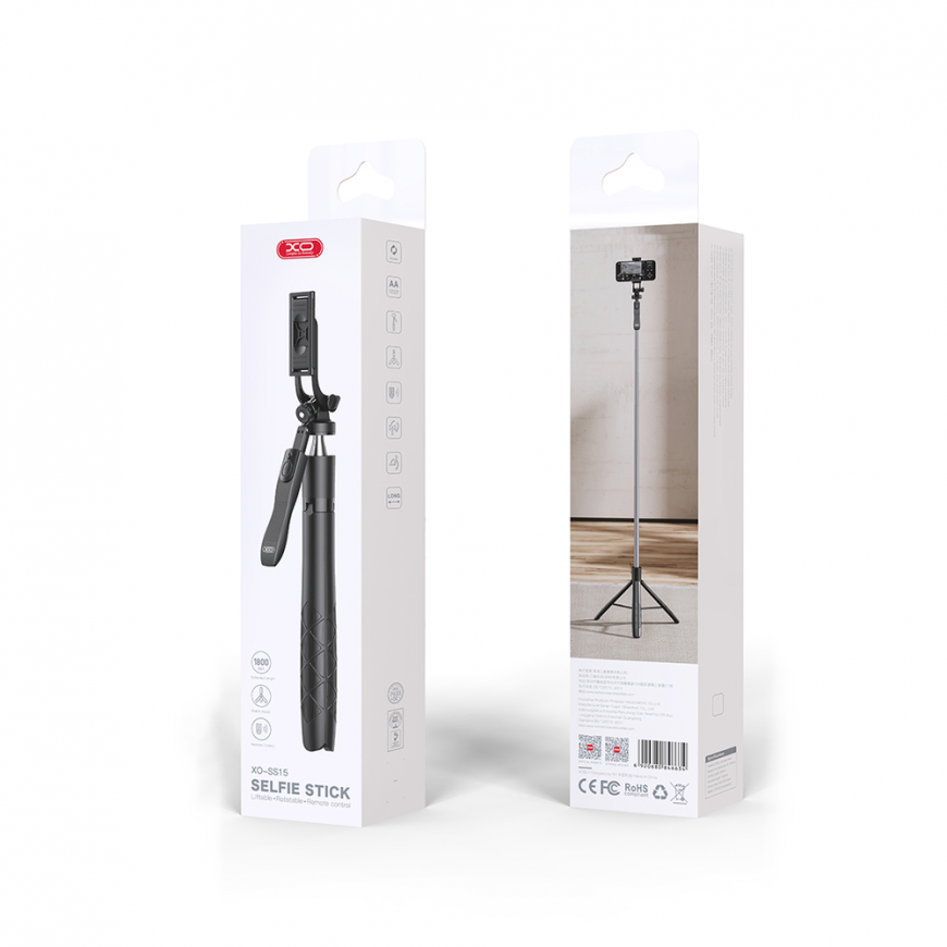 XO selfie stick Bluetooth tripod SS15 black 180cm – 5