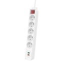 Hama Listwa Zasilająca 5 gniazd, 1 USB C, 1 USB A, 1,4 m Hama Listwa Zasilająca 5 gniazd, 1 USB C, 1 USB A, 1,4 m