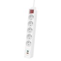 Hama Listwa Zasilająca 5 gniazd, 1 USB C, 1 USB A, 1,4 m Hama Listwa Zasilająca 5 gniazd, 1 USB C, 1 USB A, 1,4 m