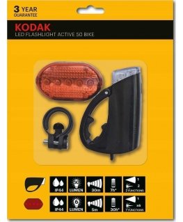 Kodak bicycle lights Led Active 50 2 pcs. Front + Rear Ip44