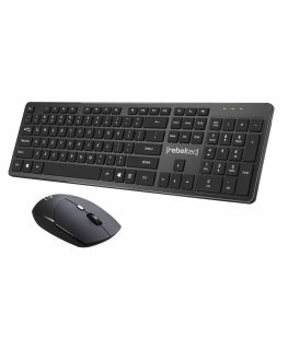 Keyboard Wireless keyboard mouse set DELTACO, USB receiver, US layout / TB-800-US