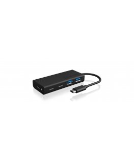 ICY BOX IB-HUB1426-CPD USB 3.2 Gen 1 (3.1 Gen 1) Type-C 5000 Mbit/s Melns