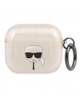 Karl Lagerfeld case for AirPods 3 KLA3UKHGD gold Glitter Karl's