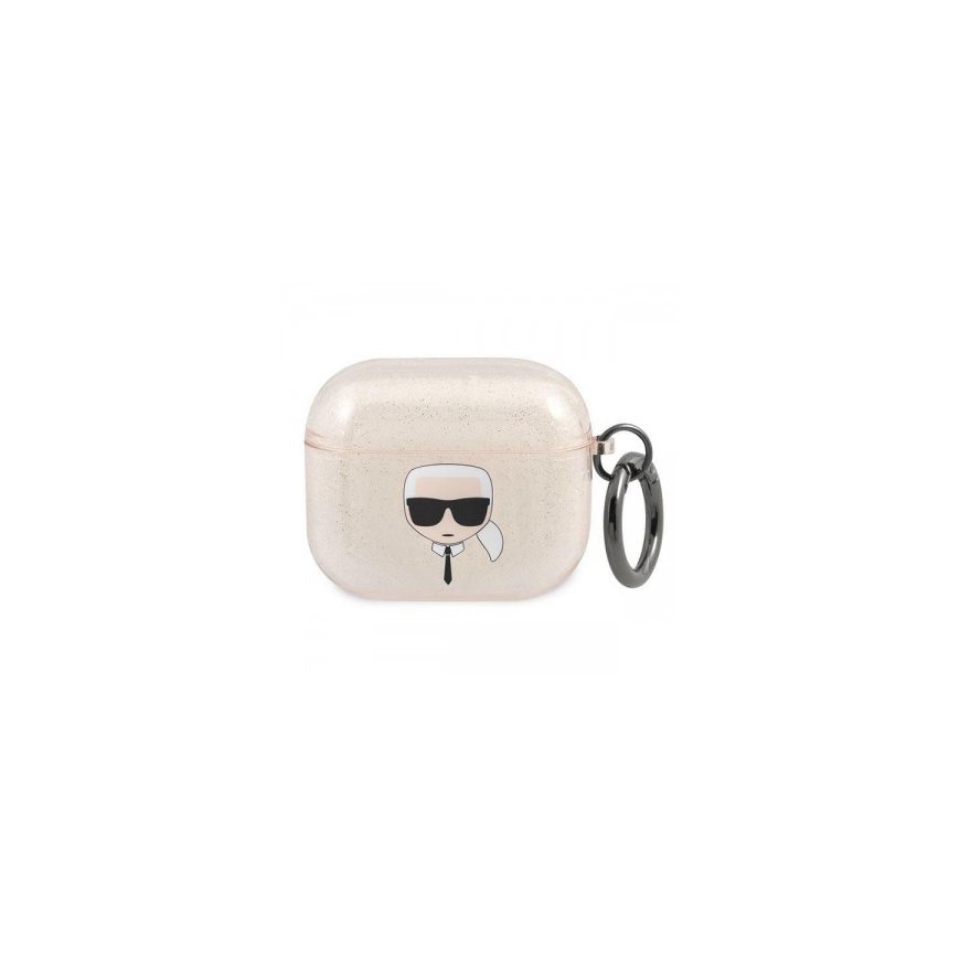 Karl Lagerfeld case for AirPods 3 KLA3UKHGD gold Glitter Karl's