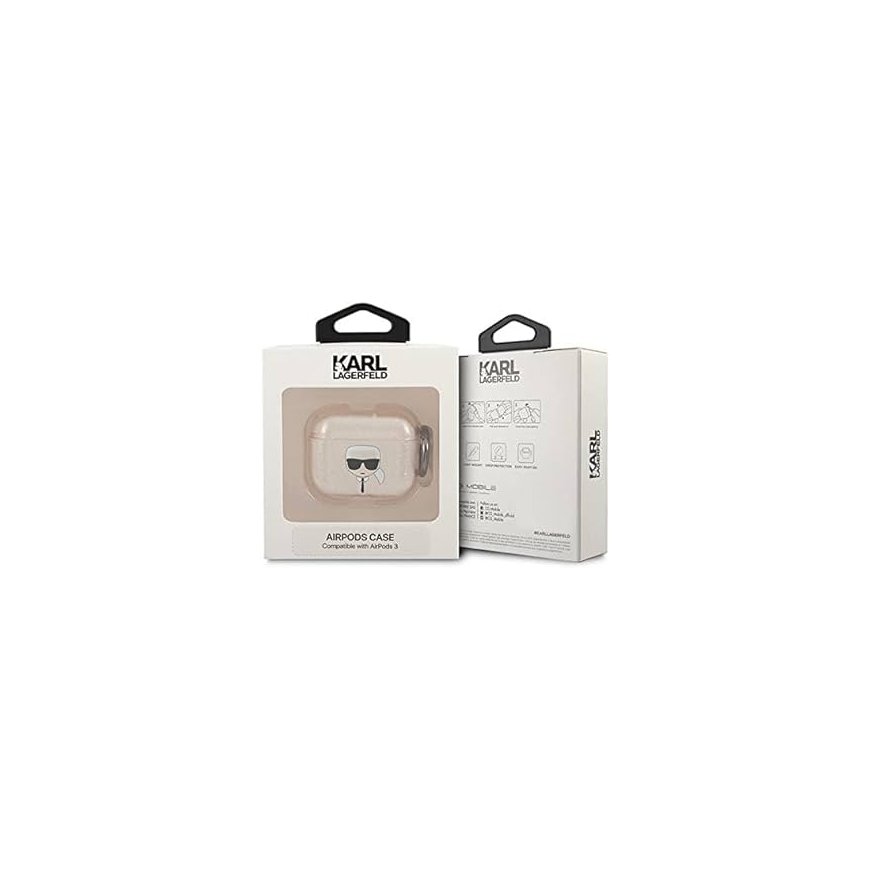 Karl Lagerfeld case for AirPods 3 KLA3UKHGD gold Glitter Karl's – 2
