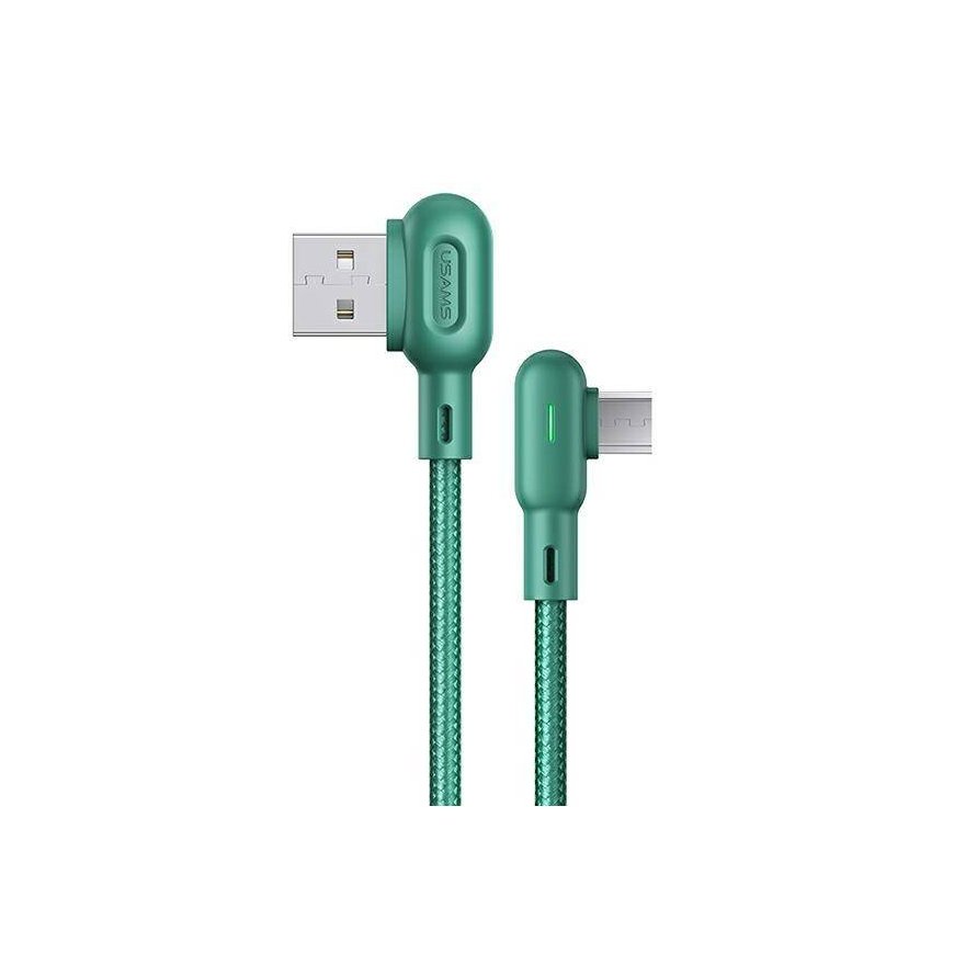 USAMS Kabel kątowy U57 MicroUSB 1,2m 2A zielony|green SJ458USB02 – 2