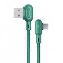 USAMS Kabel kątowy U57 MicroUSB 1,2m 2A zielony|green SJ458USB02 USAMS Kabel kątowy U57 MicroUSB 1,2m 2A zielony|green SJ458USB02