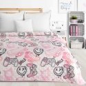 Eurofirany D91/N/KID/17 170X210 B+PINK+SILVER Bed cover