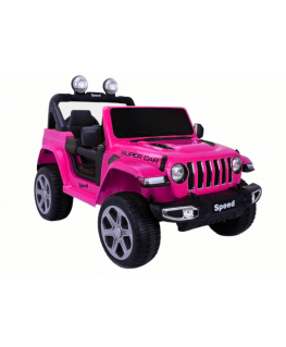 Lean Cars FT-938 rožinė dažyta 4x4 akumuliatorinė transporto priemonė.