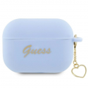 Guess GUAP2LSCHSB AirPods Pro 2 dangtelis mėlynas/mėlynas Silikono žavesio širdies kolekcija Guess GUAP2LSCHSB AirPods Pro 2 dangtelis mėlynas/mėlynas Silikono žavesio širdies kolekcija