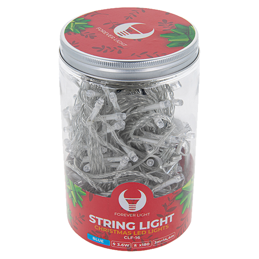 TelForceone Styginė lemputė 180LED 14,4m mėlyna Forever Light – 5