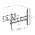 Maclean TV stiprinājums, max vesa 600x400, der izliektiem televizoriem, 37-80", 40kg, MC-710N Maclean TV stiprinājums, max vesa 600x400, der izliektiem televizoriem, 37-80", 40kg, MC-710N