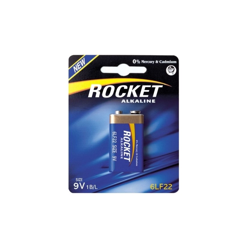 Rocket 6LR22-1BB (9V) Blister Pack 1pcs