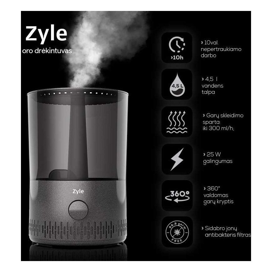 Zyle Air Humidifier ZY204HG – 3