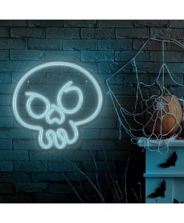 Neon PLEXI LED GRAFFITI SKULL turquoise FPNE15 Forever Light