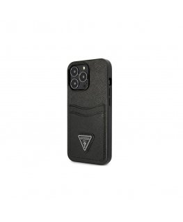 Guess 4G Saffiano Double Card Case for iPhone 13 Pro Brown