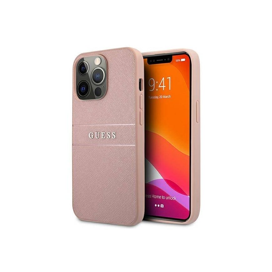 Guess 4G Saffiano Double Card Case for iPhone 13 Pro Brown – 2